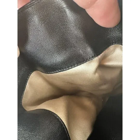 ⭐️ Chanel Black Leather Cap Toe Over The Knee Boots Sz 37 / 7 - Picture 11 of 16